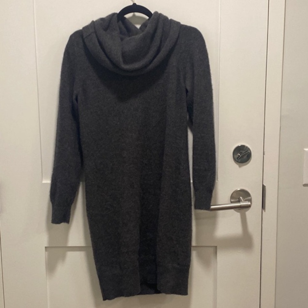 Luxury Grey Cashmere Sweater Dress